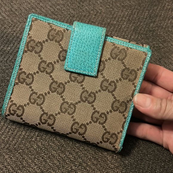 Gucci gg monogram bamboo canvas leather wallet - Picture 3 of 10